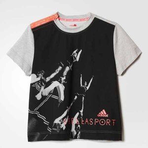 ADIDAS X STELLASPORT 932318 Graphic Print BOXY Tee Shirt Top ( S )